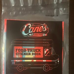 NWT New Unopened Raising Cane’s Food Truck Sticker Book